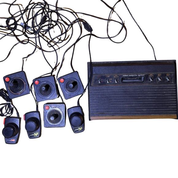 atari Other - Atari 2600 UNTESTED Estate Find with 4 joysticks 2 paddles 1 driving